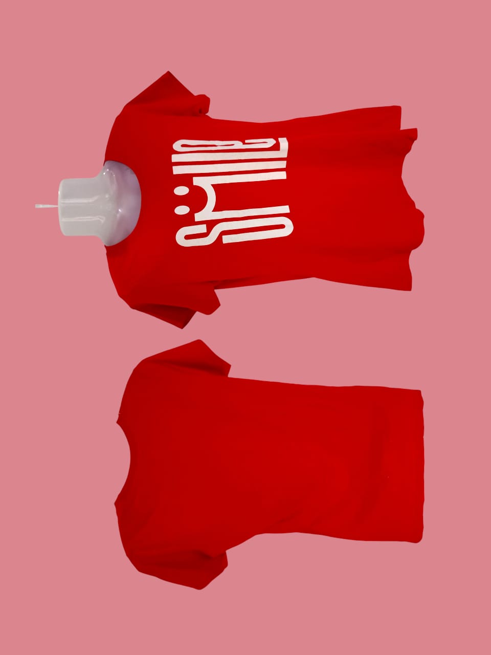 Women's Red "Smile" Printed Cotton T-Shirt thumbnail